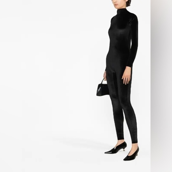 J | Velour Jumpsuit (Black) - Picture 2 of 8